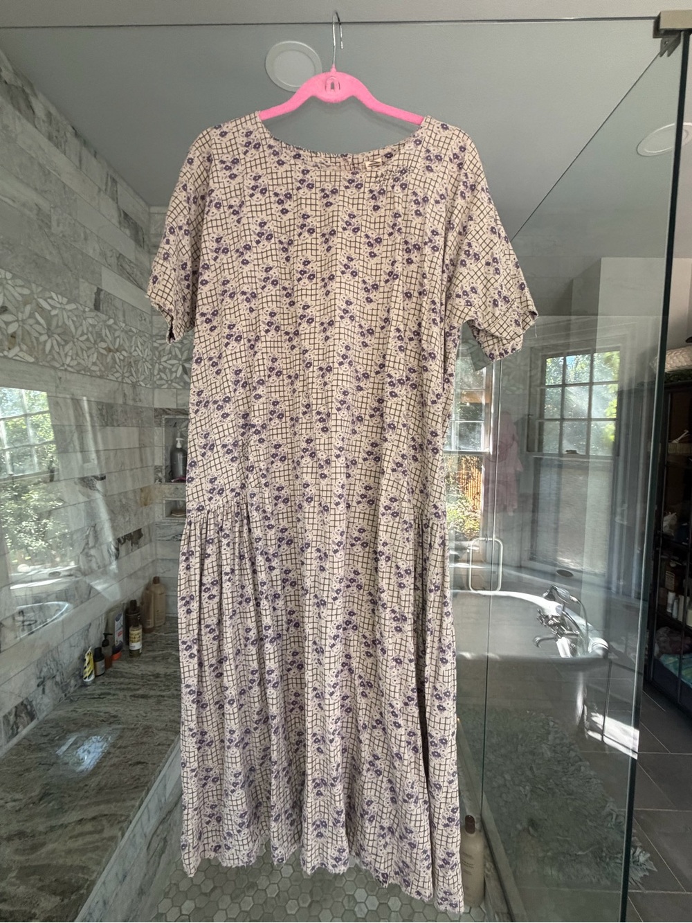 Magnolia Pearl Floral Short-Sleeve Midi Dress